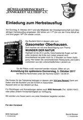 Gasometer-Ausflug am 8. Okt. um 11.30 Uhr