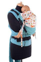 Half Buckel baby carrier, adjustable panel, grows with your child, to use from birth on.