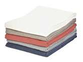 Yogadecken aus Bio Baumwolle, Farben:  Natur, Taupe (braun-beige), Terra (rot), Graphit (grau), Marine (blau) von yogawood