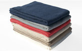 Yogadecken aus Bio Baumwolle, Farben:  Natur, Taupe (braun-beige), Cuban Sand (Sandfarben), Terra (rot), Graphit (grau), Marine (blau) von yogawood