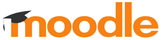 Logo der Lernplattform Moodle mit Link