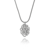 Collier und Anhänger in Palladium mit Brillanten aus der Unendlichen Geschichte Kollektion der Goldschmiede OBSESSION Zürich und Wetzikon