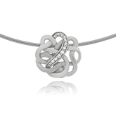 Collier mit Anhänger in Weissgold mit Brillanten aus der Unendlichen Geschichte Kollektion der Goldschmiede OBSESSION Zürich und Wetzikon.