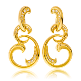 Ohrschmuck in Gelbgold mit Brillanten aus der Gipsy Kollektion der Goldschmiede OBSESSION in Zürich und Wetzikon.