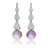 Ohrschmuck in Weissgold mit Mingperlen und Brillanten aus der Eternity Kollektion der Goldschmiede OBSESSION Zürich und Wetzikon