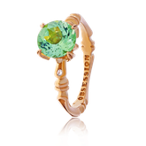 Solitär Ring in Weissgold mit einem Paraiba Turmalin und Brillanten aus der Gremlin Baby Kollektion der Goldschmiede OBSESSION