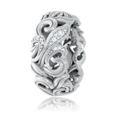 Schmuckring in Weissgold mit Brillanten aus der Lilly Rose Kollektion der Goldschmiede OBSESSION Zürich und Wetzikon