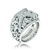 Schmuckring in Weissgold mit Brillanten aus der Milchstrasse Kollektion der Goldschmiede OBSESSION Zürich und Wetzikon