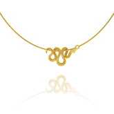 Collier mit Anhänger in Gelbgold mit einem Brillanten aus der Ottergold Kollektion der Goldschmiede OBSESSION Zürich und Wetzikon.