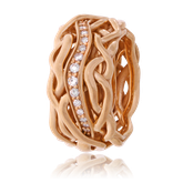 Schmuck Ring in Rotgold mit Brillanten aus der Unendlichen Geschichte Kollektion der Goldschmiede OBSESSION Zürich und Wetzikon