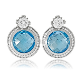 Ohrschmuck in Weissgold mit Topasen und Brillanten aus der Fatima Kollektion der Goldschmiede OBSESSION Zürich und Wetzikon