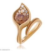 Ring in Rotgold mit Mingperle und Brillanten aus der Gipsy Kollektion der Goldschmiede OBSESSION Zürich und Wetzikon