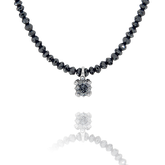 Diamantencollier mit Anhänger in Weissgold und schwarzen Brillanten aus der Baby Gremlin Kollektion der Goldschmiede OBSESSION Zürich und Wetzikon