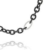 Keramik Collier mit Schliesse in Weissgold und Brillanten aus der Gremlin Kollektion der Goldschmiede OBSESSION Zürich und Wetzikon