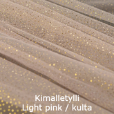 Kimalle tylli Light Pink Kulta