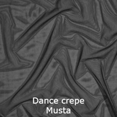 joustava kangas lycra dance crepe musta