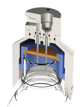 Liquid sampling - Inline liquid bottle sampler - Flow thru liquid sampler with bottle cap septa - Liquid Sampler configuration - Mechatest Bottle Sampler MBS