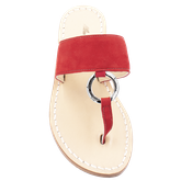 sandali artigianali camoscio rosso