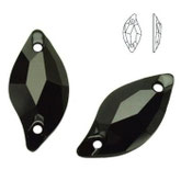 Swarovski 3254 Diamond Leaf Jet
