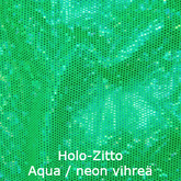 joustava kangas lycra Holo Zitto 1032 Aqua Neon vihreä
