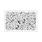 Square painting in black and white featuring numbers in dynamic spiral, by Paolo Grassi