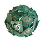 Paolo Grassi – Samantha, spherical bronze sculpture made of triangulated numeric surfaces.