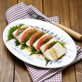 塩漬け豆腐の和風カプレーゼ