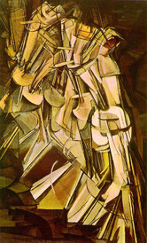 Marcel DUCHAMP, "Nu descendant l'escalier", 1912, peinture à l'huile
