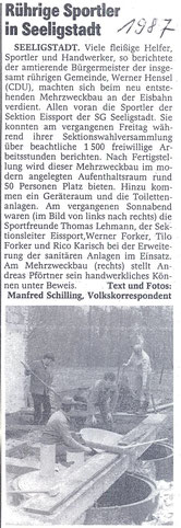 Bild: Seeligstadt Chronik 1987