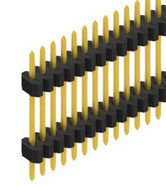 SLV W 6 Fischer スルーホールタイプ段重ね用ピンヘッダー1.27㎜ピッチ