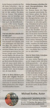 Zeitungsinterview mit Michael Kothe, Autor aus Unterschleißheim