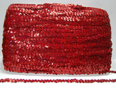 Paljettinauha joustava 12mm holo punainen