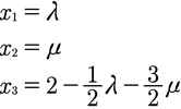 2. Rechenschritt zur Berechnung der Parameterform einer Ebene