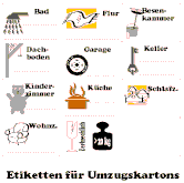 PC/GEOS GeoDraw Umzugsetiketten