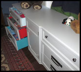 Side view of dresser painted with Cottage Paint