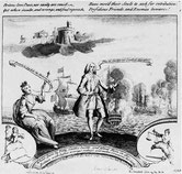 Spanisches Luftschloss in einer britischen Karikatur 1740  -  Quelle: Wikipedia