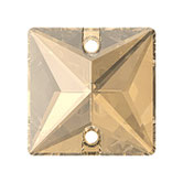 Swarovski 3240 Square Crystal Golden Shadow