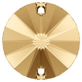 Swarovski 3200 Rivoli Crystal Golden Shadow