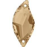 Swarovski 3254 Diamond Leaf Crystal Golden Shadow