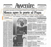 Quotidiano "AVVENIRE" del 02/12/1989.
