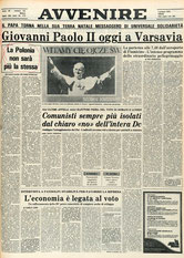 Quotidiano "AVVENIRE" del 02/06/1979.