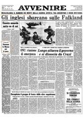 Quotidiano "AVVENIRE" del 22/05/1982.
