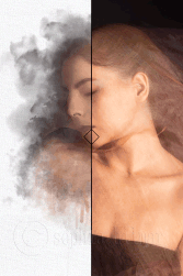 Watercolor Portrait Before and After