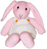 tutorial: conejos tejidos en dos agujas o palitos - knitted rabbit