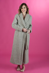 Robe de chambre en laine des pyrenees croise