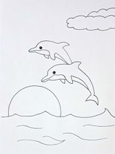 Kindergartentasche Delfinemotiv