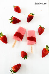 Blog Schweiz, Erdbeer Eis am Stiel, gesundes Eis, healthy Food