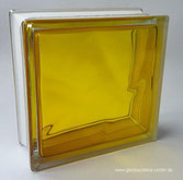 BRILLY Yellow 1919/8 Wave Gelb jaune giallo Basic Glasbaustein Glasbausteine Glass Blocks Glasstein glasbausteine-center.de Briques de verre Österreich Schweiz Luxemburg Nederland glastegel Denmark Glass Blokker Glazen bouwstenen Suisse Belgique Glasblokk