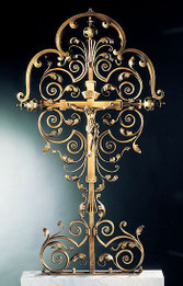 Schmiedebronze Grabkreuz 151x85cm