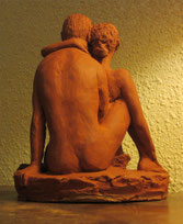 sculpture couple nu enlacé.nouveausculpteur nus artistiques